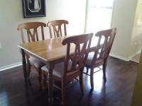 Solid Wood Table and 4 chairs