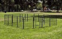 DOG BARRIER METAL FENCING AREA METAL PANELS 8 PANELS