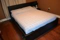 Black Double Bed with Night stand &amp; Mattress